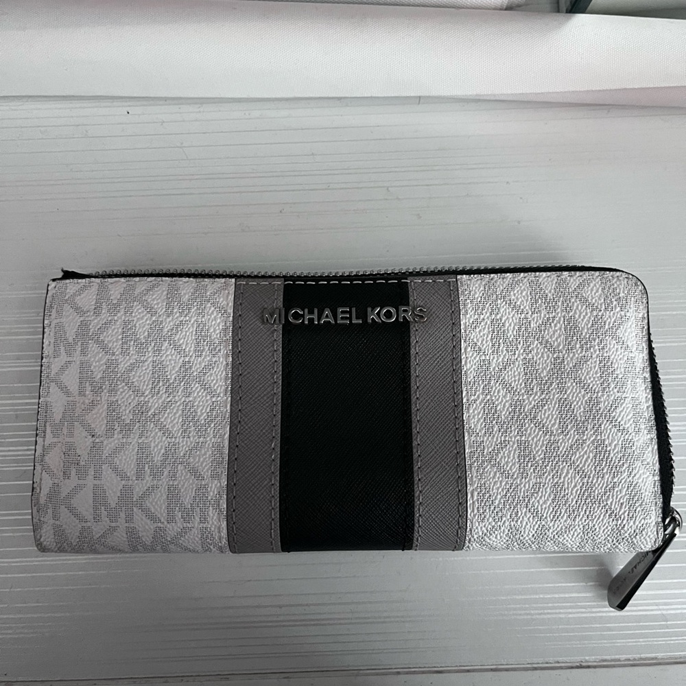 Michael Kors Gray and Black Wallet